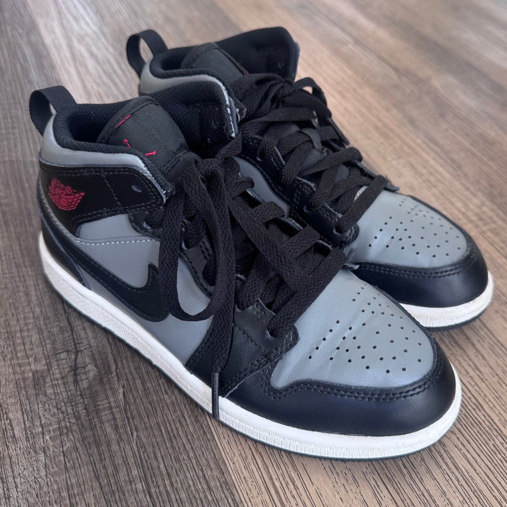 Pre-owned Kid's Nike Air Jordan 1 MID Shadow Red Sneakers Youth US 2